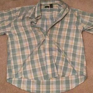 Van Heusen Plaid ButtonUp T-Shirt
